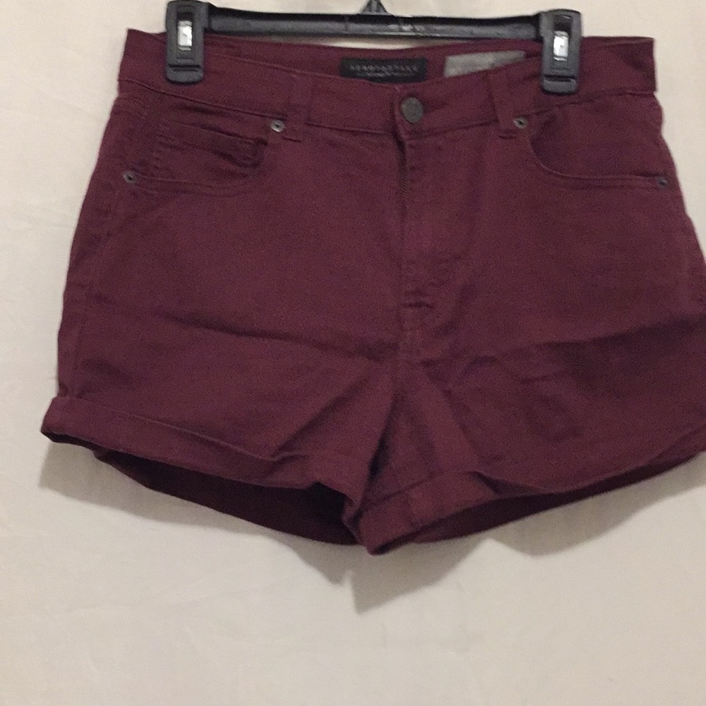 Aeropostal  shorts Maroon size 10 high wasted midi